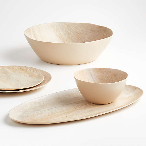 Outdoor Dinnerware Melamine Sets For, Wooden Plates And Bowls Play Set