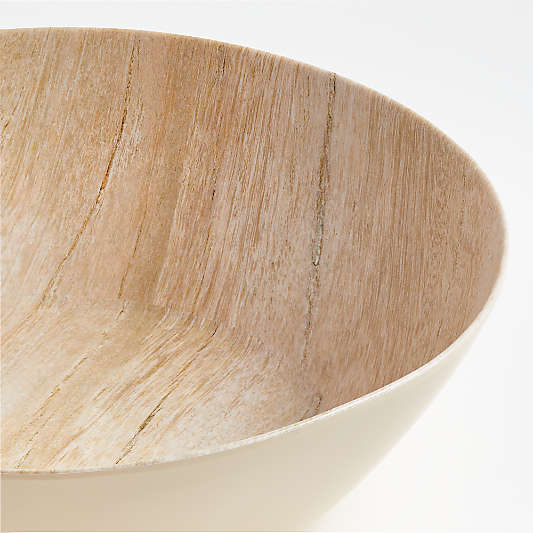 Faux Bois Melamine Serving Bowl