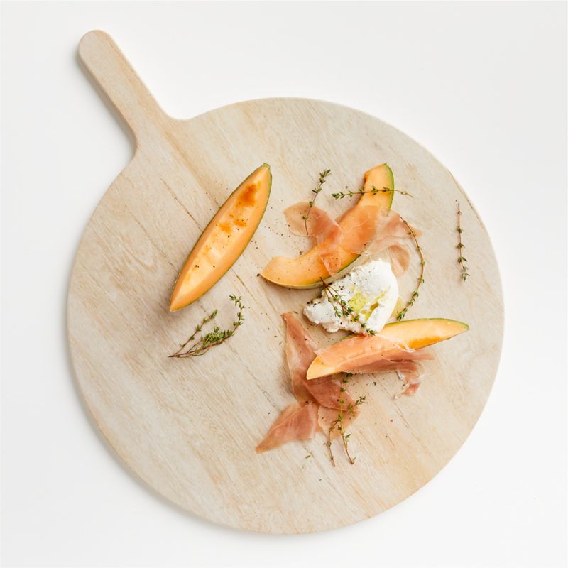 Round Faux Bois Melamine Serving Board