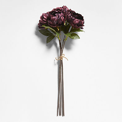 View Faux Burgundy Peony Bunch details
