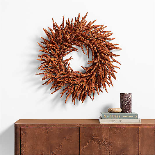 Faux Bronze Amaranthus Wreath 30"