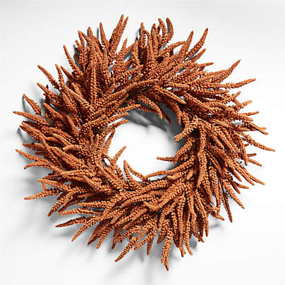 Faux Bronze Amaranthus Wreath 30"