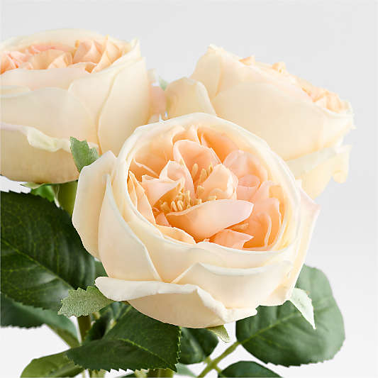 Faux Champagne Rose Bunch 18.5"