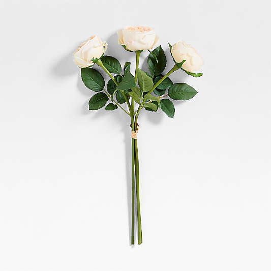 Faux Champagne Rose Bunch 18.5"