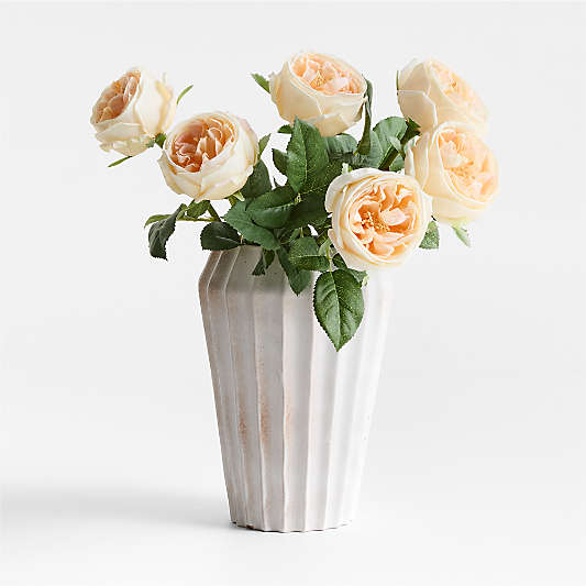 Faux Champagne Rose Bunch 18.5"
