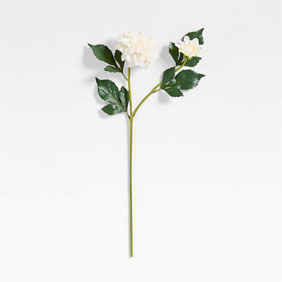 Faux Cream Dahlia Stem 24"