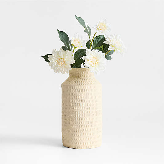 Faux Cream Dahlia Stem 24"