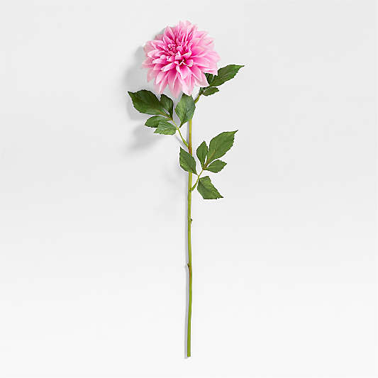 Faux Dark Pink Dahlia Stem 28"