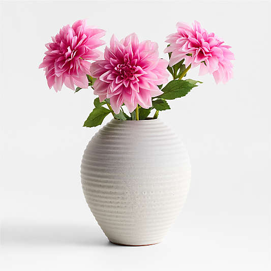 Faux Dark Pink Dahlia Stem 28"