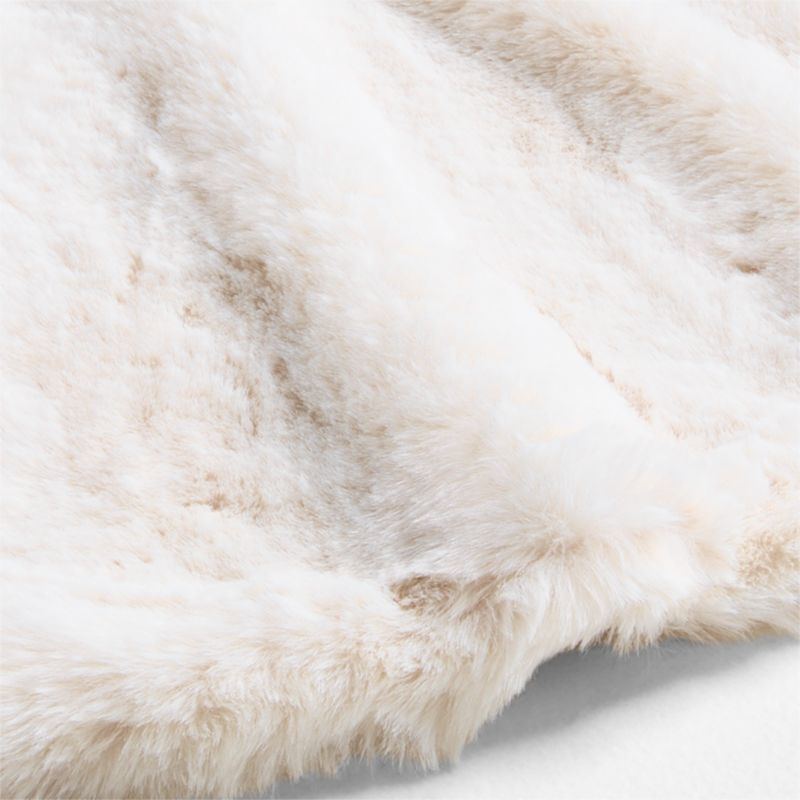 Winter White Faux Fur Christmas Tree Skirt - image 3 of 5