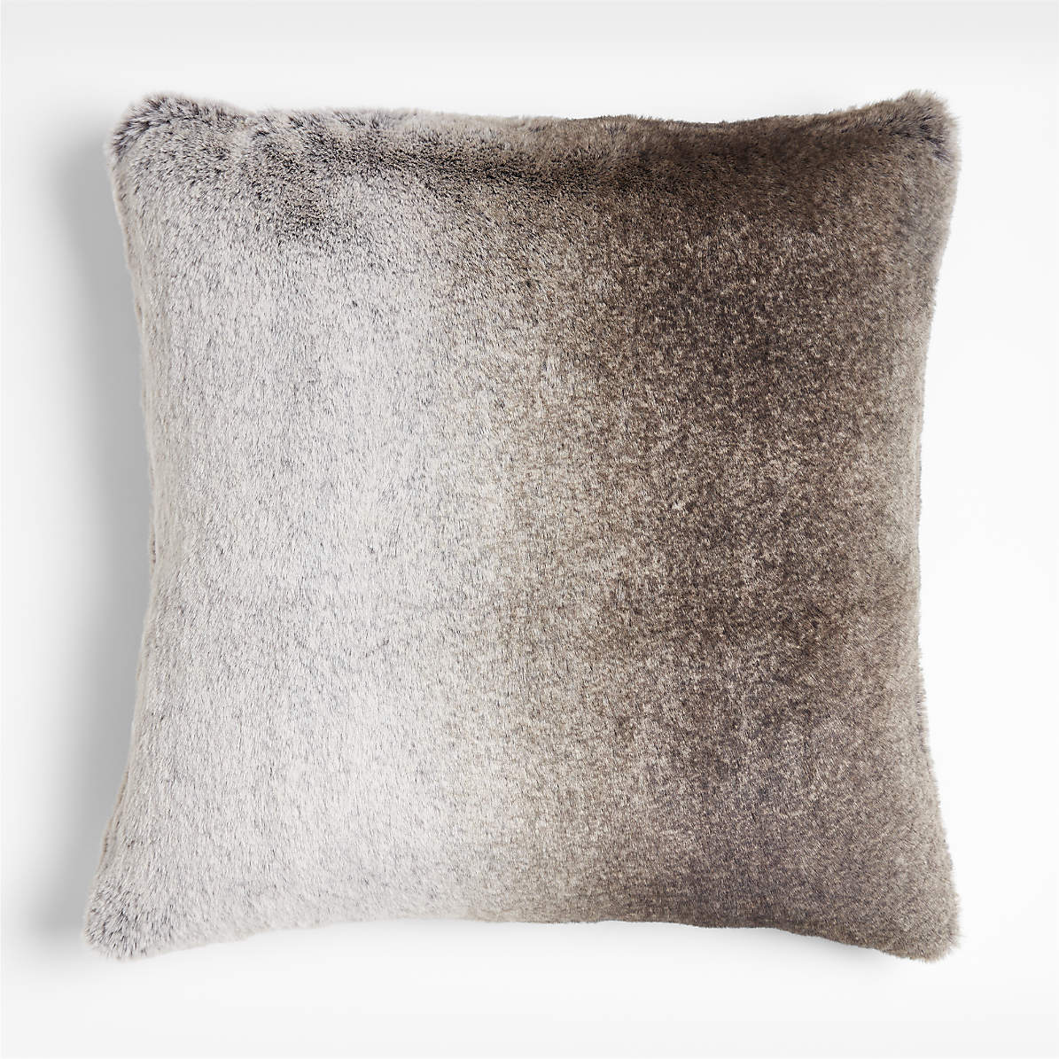 gray furry pillow