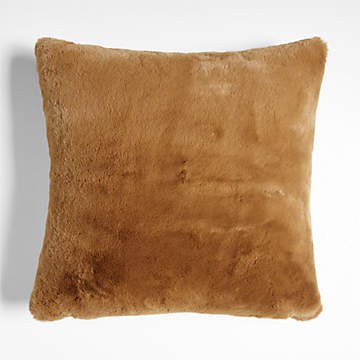 Camel Brown Throw Pillow Arrangement