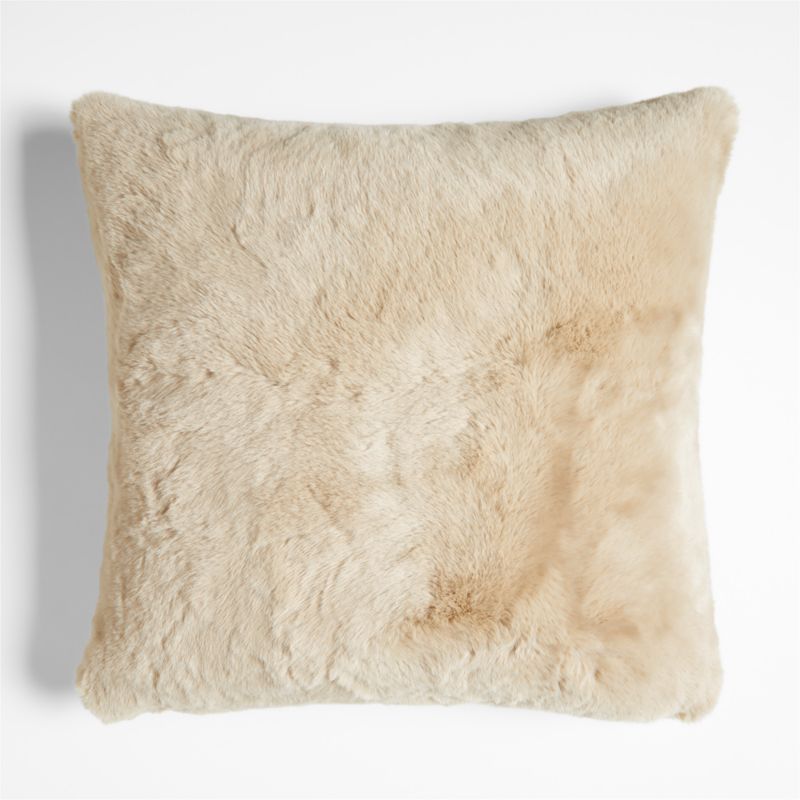 Cream faux 2025 fur cushions