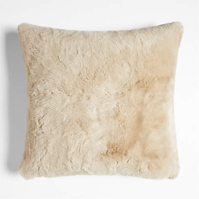 Euro Faux Fur Chevron Decorative Throw Pillow Blush - Opalhouse 1