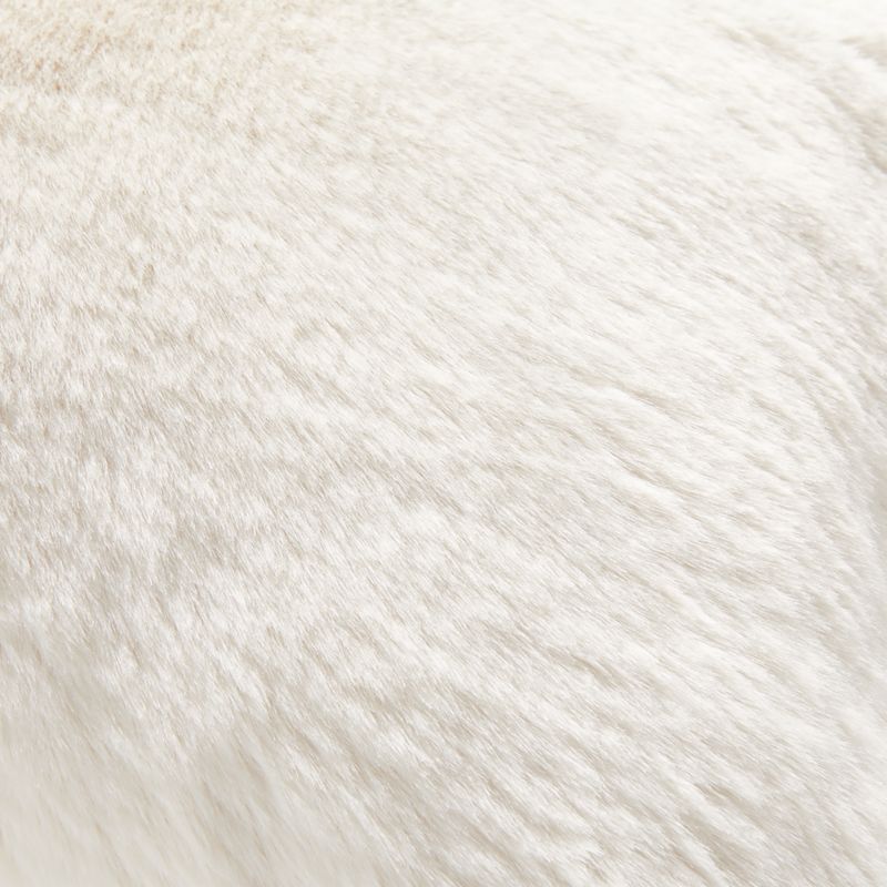 Ivory 23"x23" Faux Fur Throw Pillow Cover - image 2 of 7