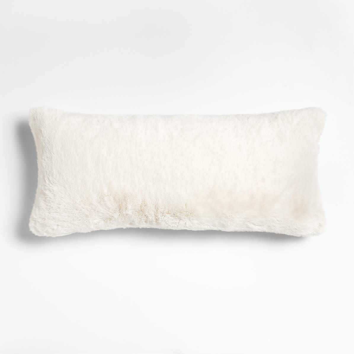 Ivory faux hot sale fur pillow