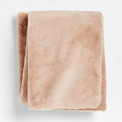 View Brown Faux Fur Baby Stroller Blanket details
