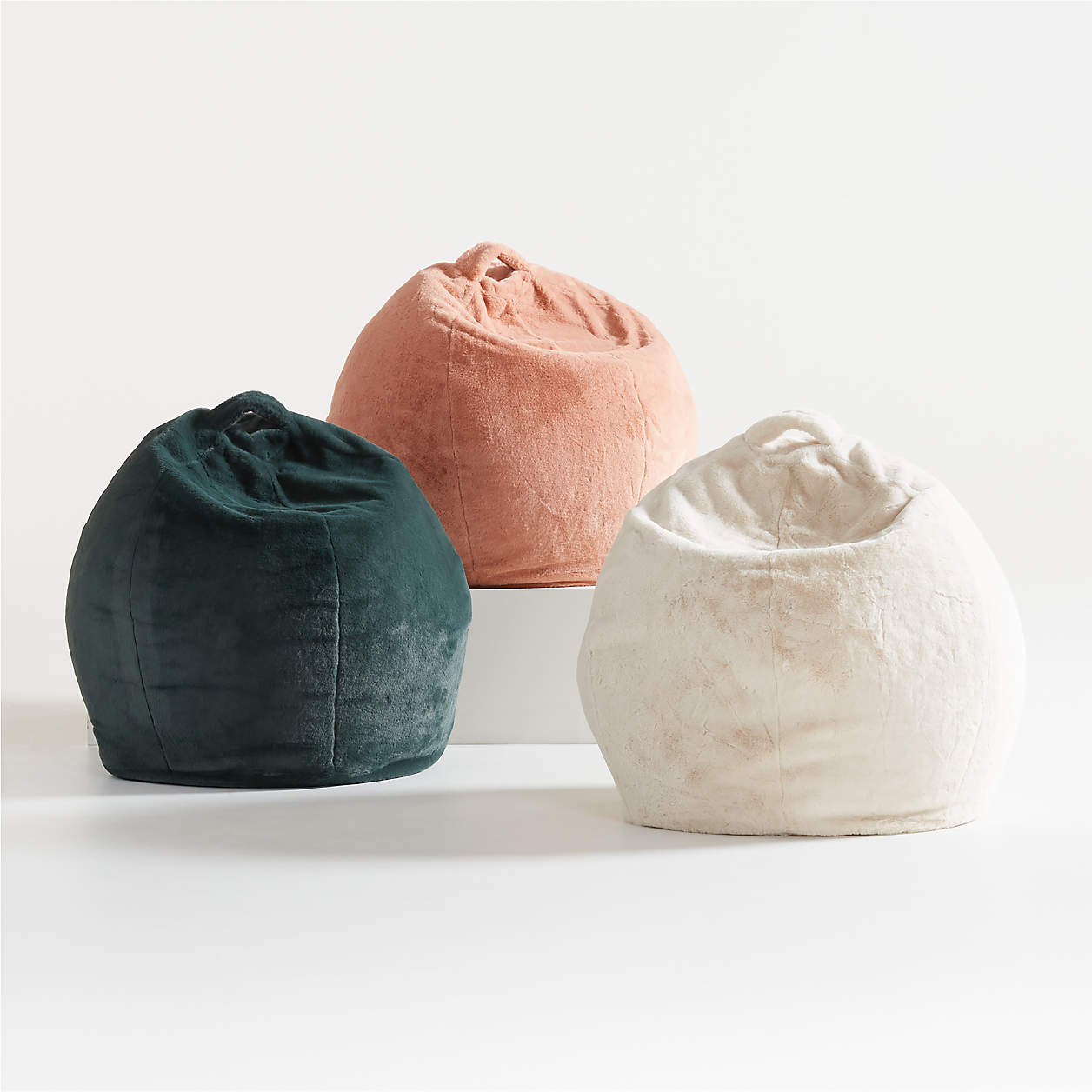 Medium Faux Fur Kids Bean Bag Chairs Crate & Kids