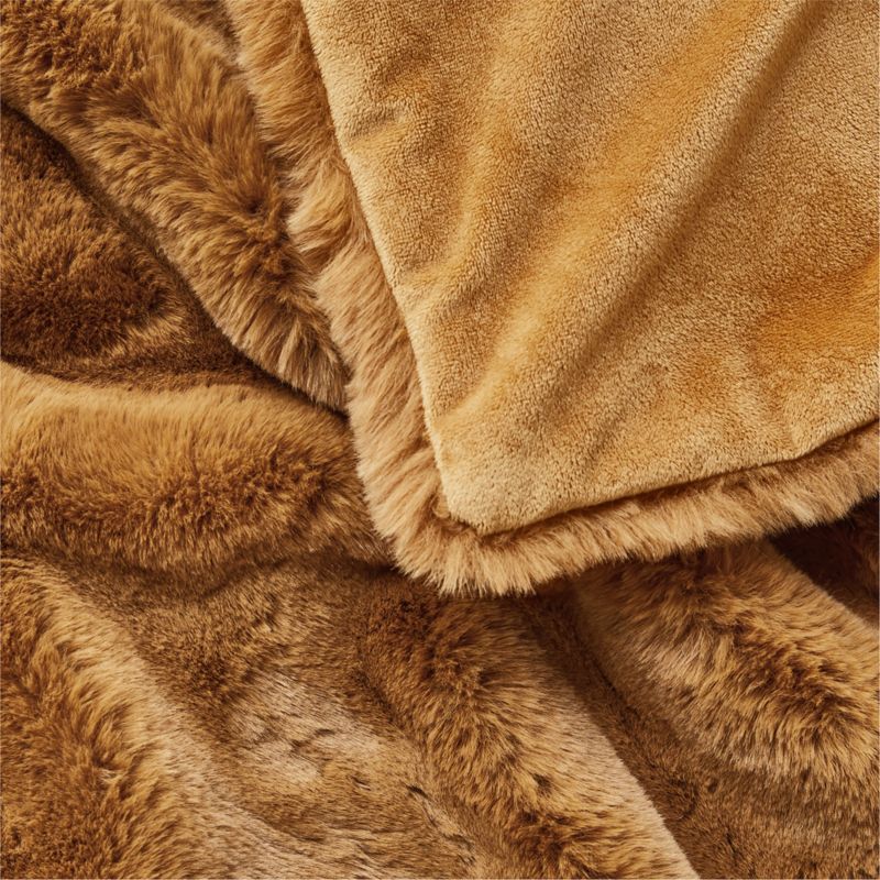 Brulee Brown Faux Fur 70"x55" Throw Blanket - image 3 of 5