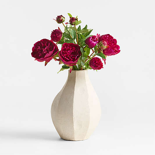 Faux Fuschia Peony Stem 20"