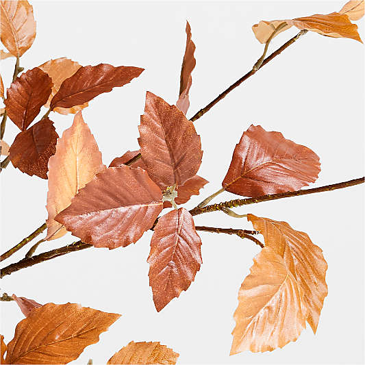 Faux Small Golden Leaf Branch 40"