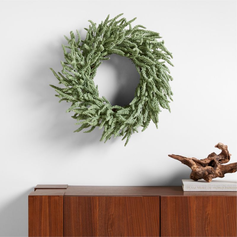 Faux Green Amaranthus Wreath 30" - image 1 of 3