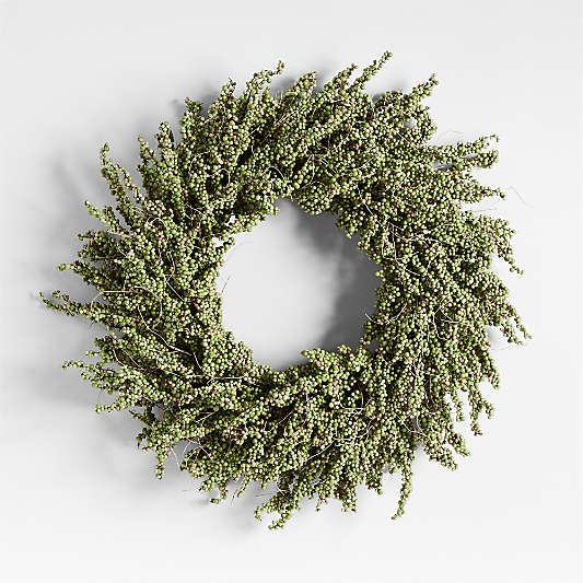 Faux Green Mini Berry Wreath 32"