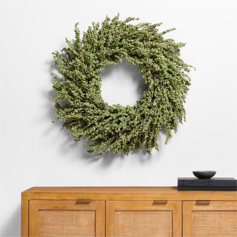 Faux Green Mini Berry Wreath 32" - image 1 of 3