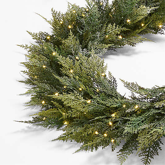 Faux Hemlock Pine Pre-Lit LED Real Touch Christmas Garland 6'