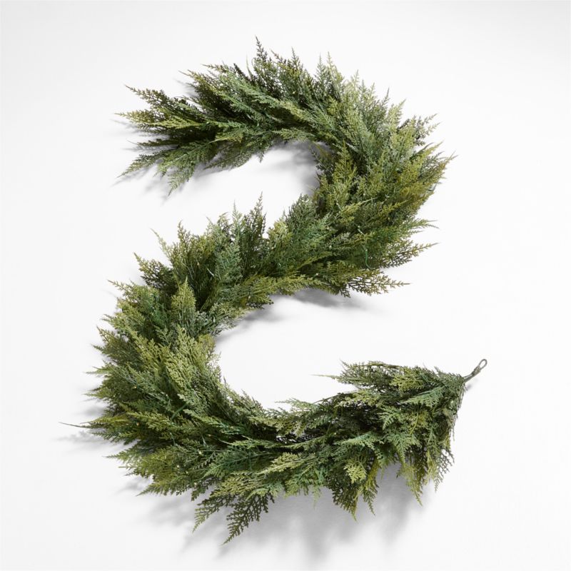 Faux Hemlock Pine Pre-Lit LED Real Touch Christmas Garland 6' - image 8 of 14