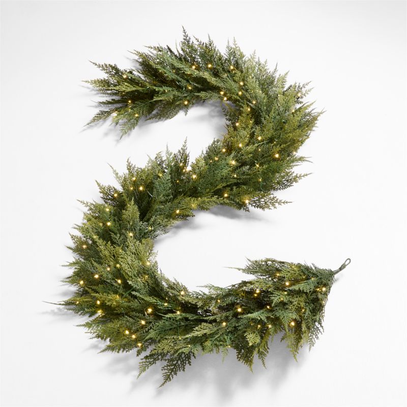 Faux Hemlock Pine Pre-Lit LED Real Touch Christmas Garland 6' - image 2 of 14