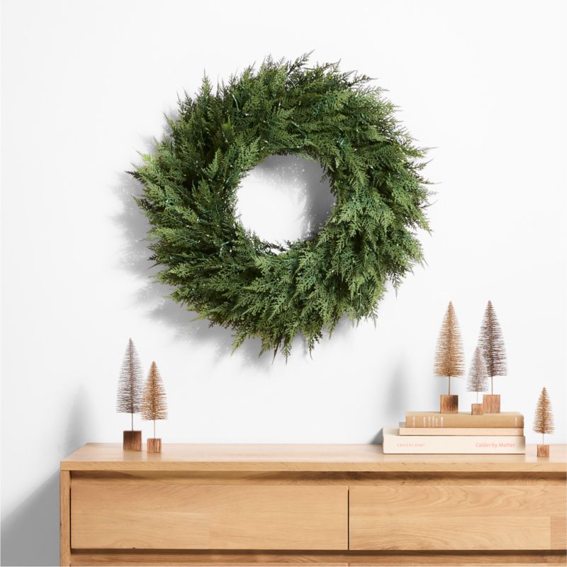 Faux Hemlock Pine Pre-Lit LED Wreath 28" - image 11 of 16