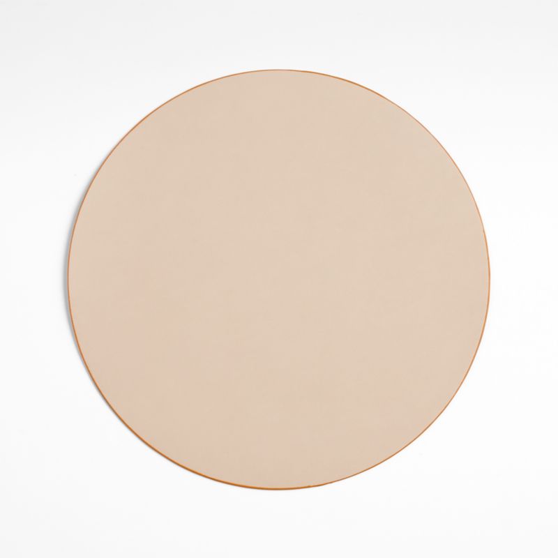 Rizzo Round Reversible Brown Faux Leather Placemat - image 3 of 4