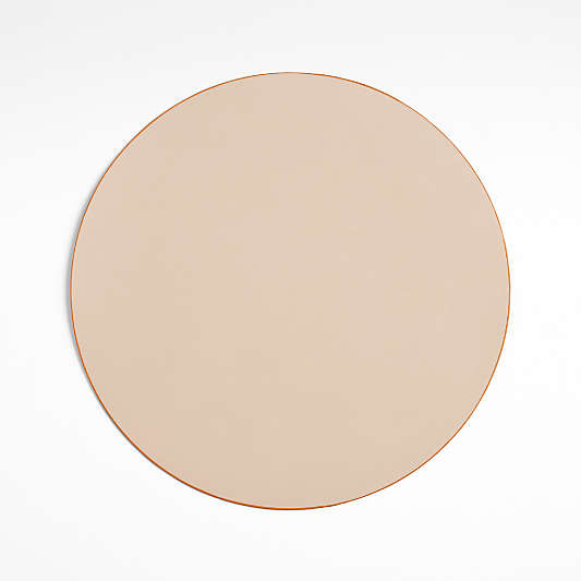 Rizzo Round Reversible Brown Faux Leather Placemat