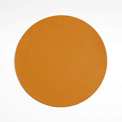 Faux Leather Round Placemat