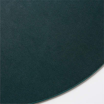 Rizzo Round Reversible Black and White Faux Leather Placemat + Reviews