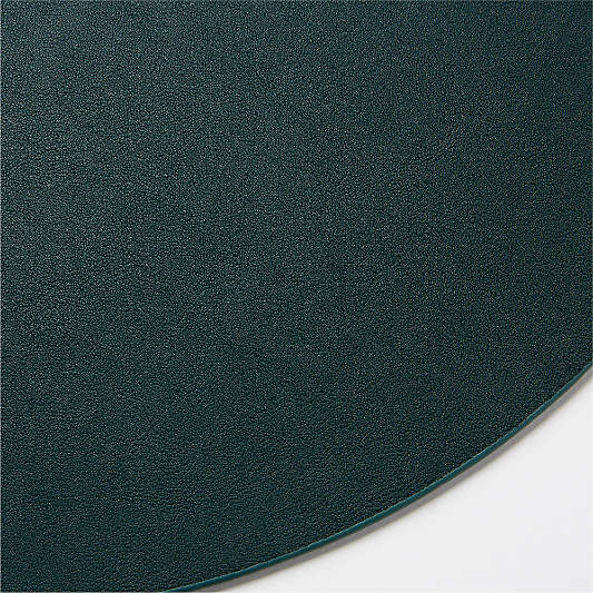 Rizzo Round Reversible Green Faux Leather Placemat