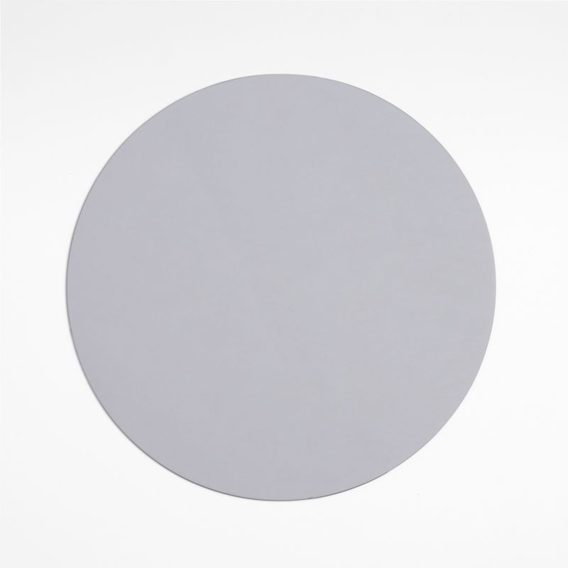 Rizzo Round Reversible Grey Faux Leather Placemat - image 3 of 4