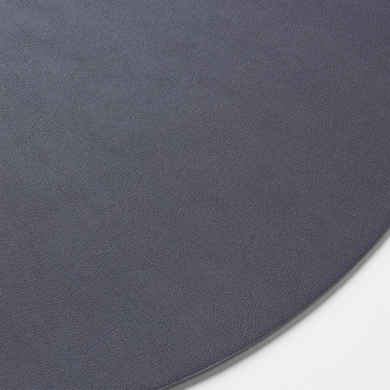 Rizzo Round Reversible Grey Faux Leather Placemat - image 2 of 4