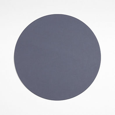View Rizzo Round Reversible Grey Faux Leather Placemat details