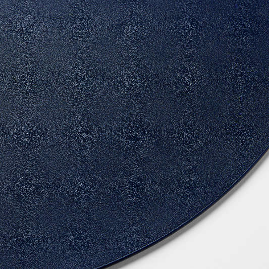 Rizzo Round Reversible Navy and Natural Faux Leather Placemat