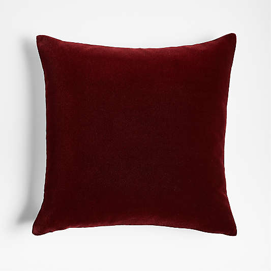 Brick 20"x20" Faux Mohair Throw Pillow