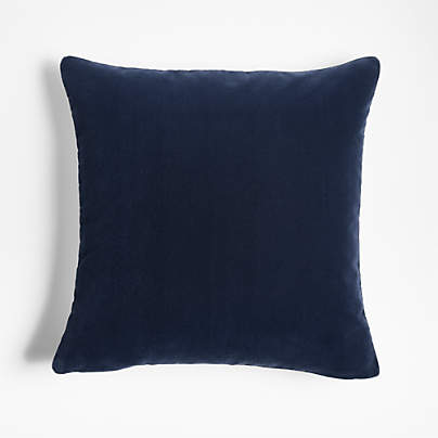 Faux Mohair Recycled 20"x20" Coy Blue Throw Pillow with Down-Alternative Insert