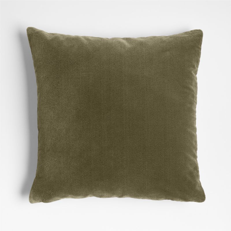 Faux Mohair Linen 20"x20" Garden Green Throw Pillow Cover