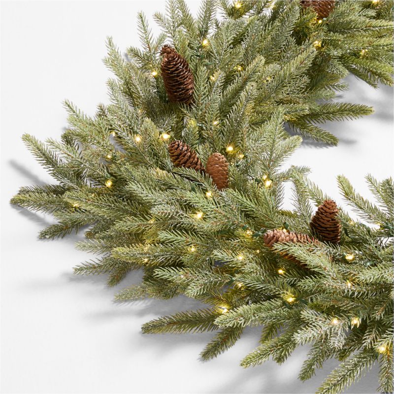 Faux Frosted Pre-Lit LED Norway Spruce Christmas Garland 6' - image 2 of 9