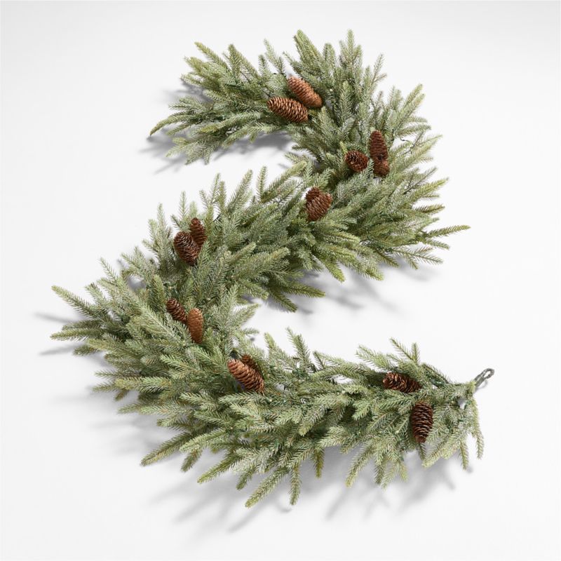 Faux Frosted Pre-Lit LED Norway Spruce Christmas Garland 6' - image 7 of 9