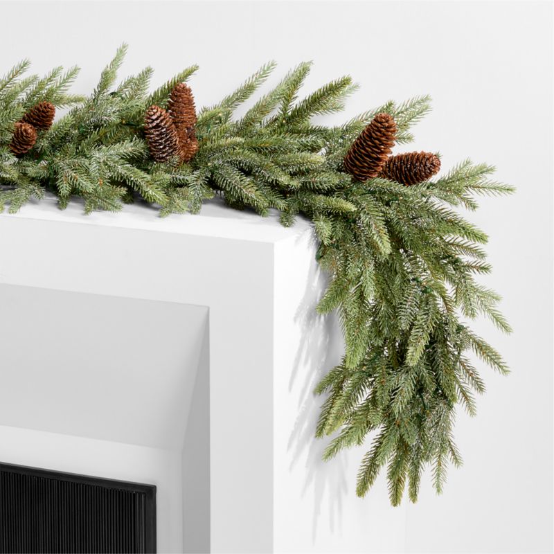 Faux Frosted Pre-Lit LED Norway Spruce Christmas Garland 6' - image 6 of 9