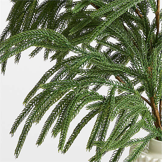 Faux Norfolk Pine Holiday Stem 45"