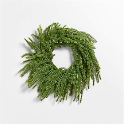 Faux Norfolk Pine Mini Wreath 14"