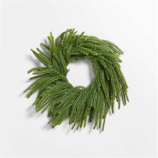 Faux Norfolk Pine Mini Wreath 14"